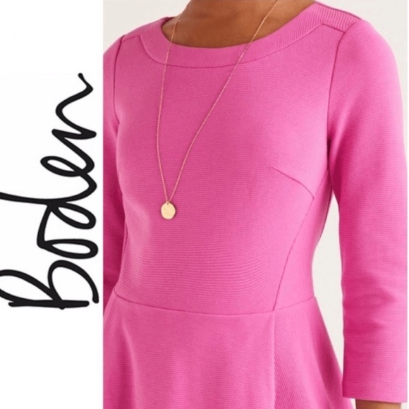 Boden Maisy Ottoman Barbiecore Pink Dress US 6 P - Picture 4 of 10